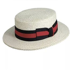 Men’s Scala Classico Straw Boater Hat